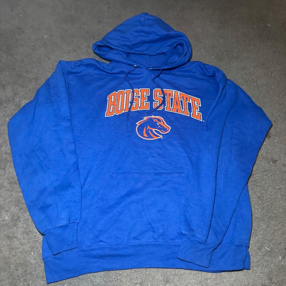 The Victory Boise State Broncos Hoodie Blue Mens Medium NCAA Sweatshirt